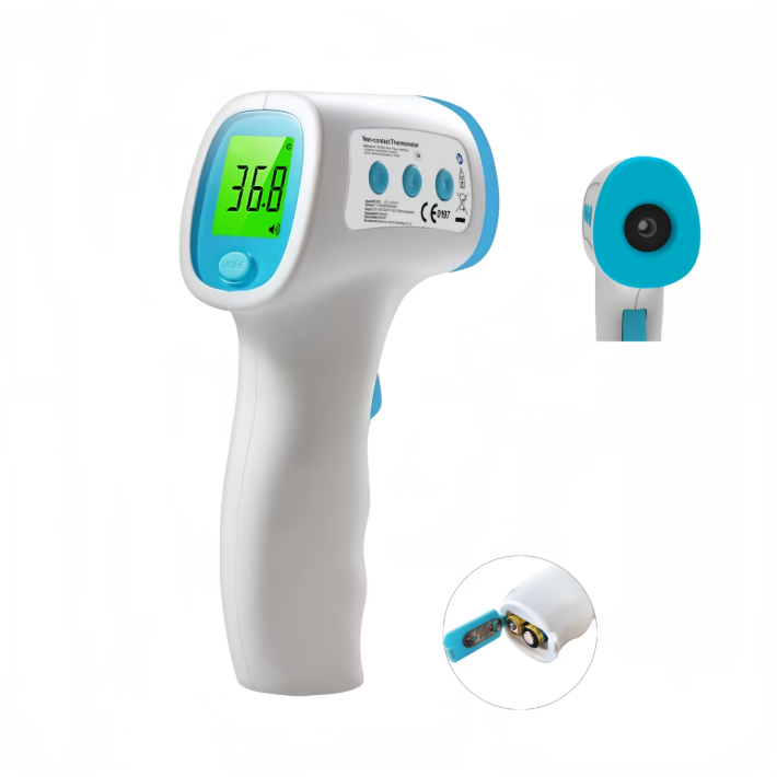No-Touch Digital Thermometer with Fever Alarm - Accurate Forehead Thermometer, Easy-to-Use for home Use, No Batteries Needed, Portable Design for Family Members