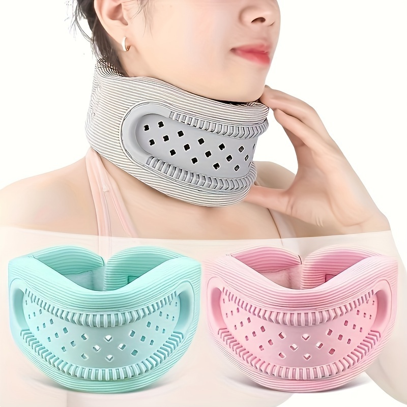 Breathable Neck Support Brace - Anti-Slouch Travel & Office Neck Collar for Men & Women,Elderly