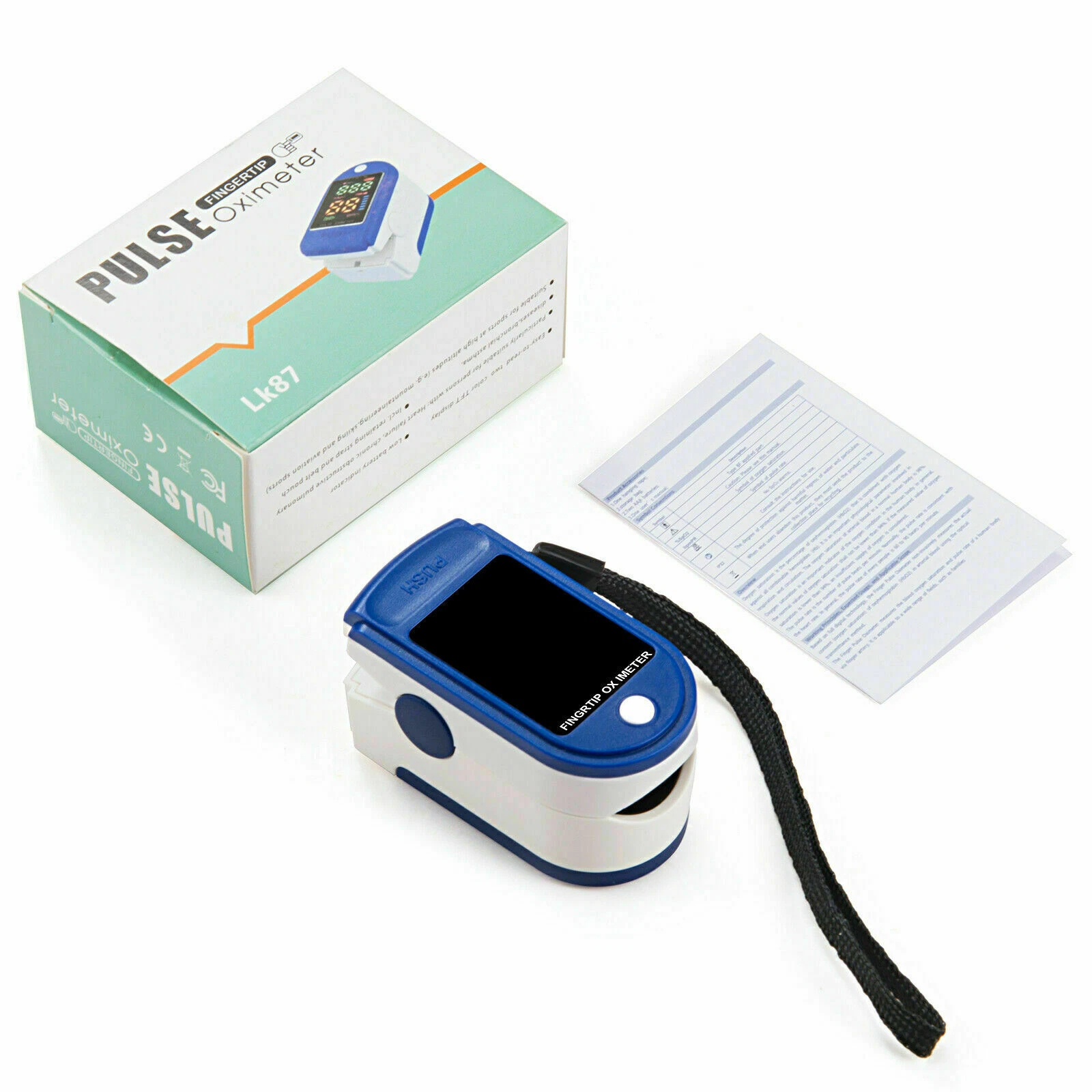 Finger Tip Pulse Oximeter Meter SpO2 Oxygen Saturation rate Heart Blood Monitor