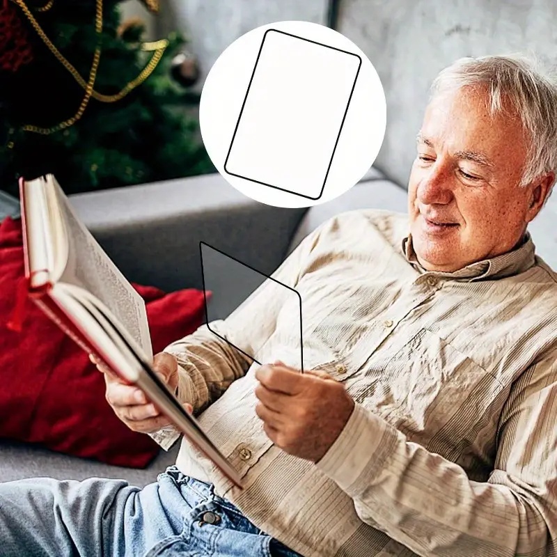 1pc Ultra-Thin 3X Magnifying Glass, Transparent Card Design - Portable for Easy Reading of Small Text on Maps, Books & Documents - Ideal for Seniors and Students - Battery Not Required