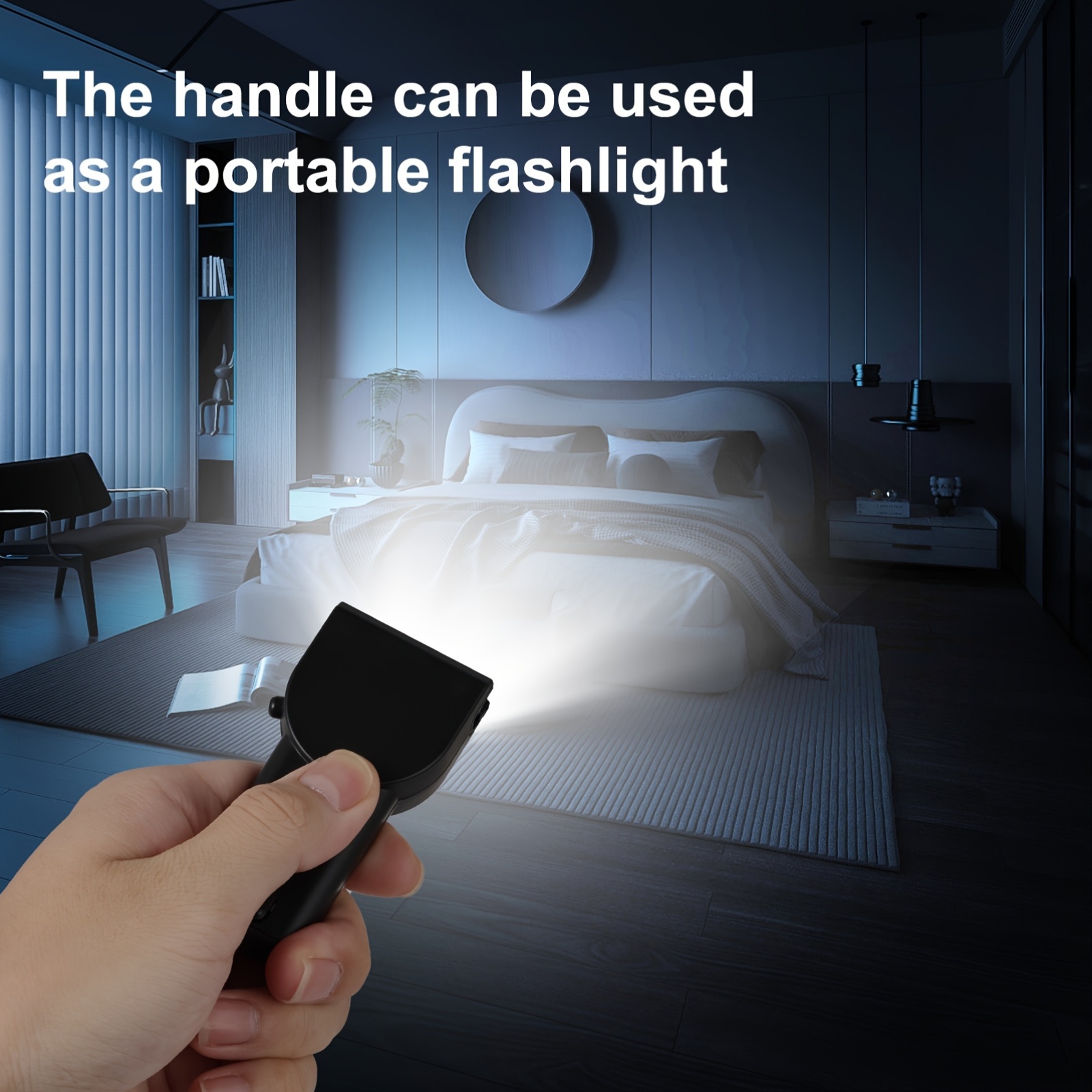 3-in-1 LED Reading Lamp with HD Magnifier and Flexible Gooseneck | Horizontal/Vertical Viewing Mode, Hands-Free, Tabletop, Neck-Hanging, or Handheld Use, Powered by 2 AAA Batteries, Plastic Material, Push Button Control.