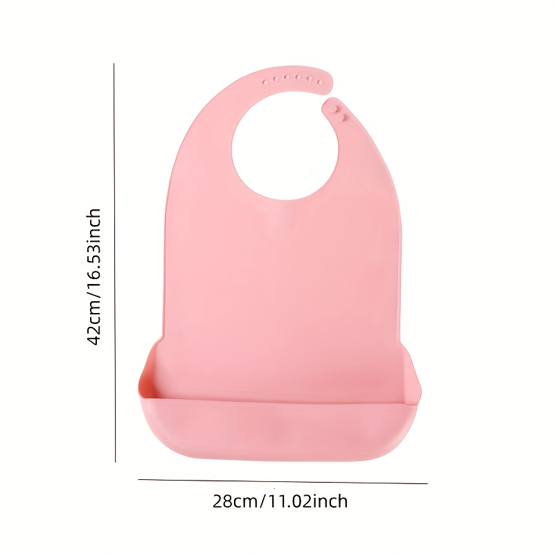 1 Pack Washable Silicone Adult Bib with Pocket Waterproof Clothing Protector Reusable Apron Mealtime Crumb Catcher for Eating Cloth for Elderly Seniors(21 x 14.2 Inch)