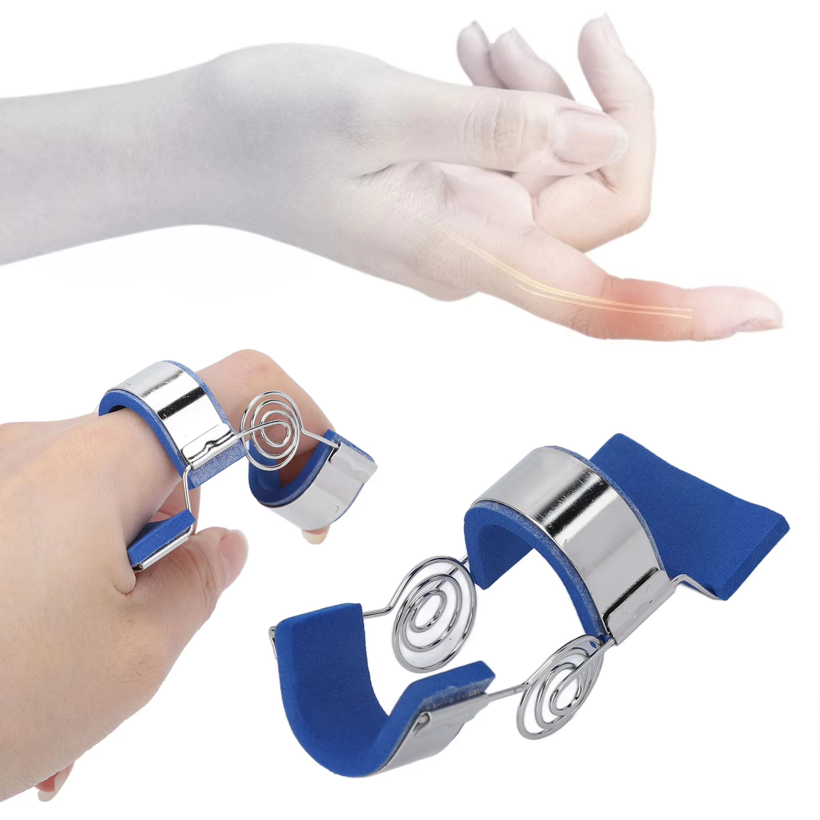 Spring Finger Splint Rehabilitation Straighten Training Easily Wear Adjustment Extension Assist for Finger Sprain