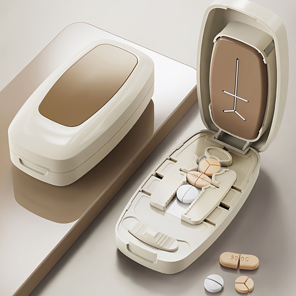 Portable Pill Cutter | Available in 3 Colors, Cuts Multiple Sizes, Ideal for Daily Medication and Travel Use, Made of Plastic