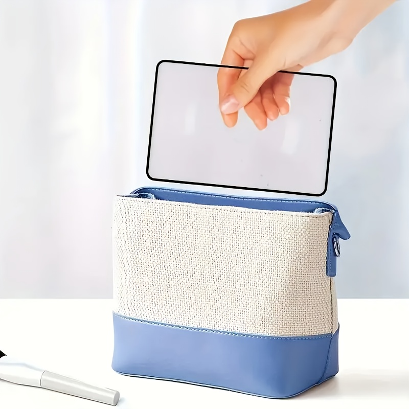 1pc Ultra-Thin 3X Magnifying Glass, Transparent Card Design - Portable for Easy Reading of Small Text on Maps, Books & Documents - Ideal for Seniors and Students - Battery Not Required