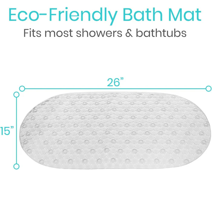 Nonslip Shower Floor Pad - Non-Slip and Non-Skid for Bath Tub with Strong Rubber Suction Cup Grip - for Baby, Elderly, Kids, Bathroom