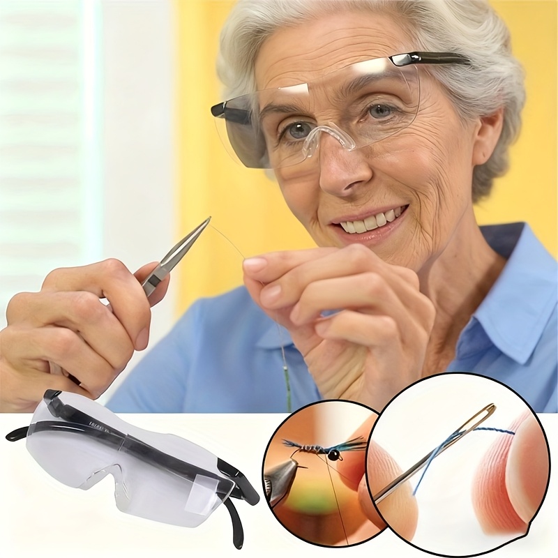 Large Lens Portable Magnifying Glass - 300% Magnification Handheld Magnifier with Frameless Design, -Free for Reading, Crafting, Sewing & DIY