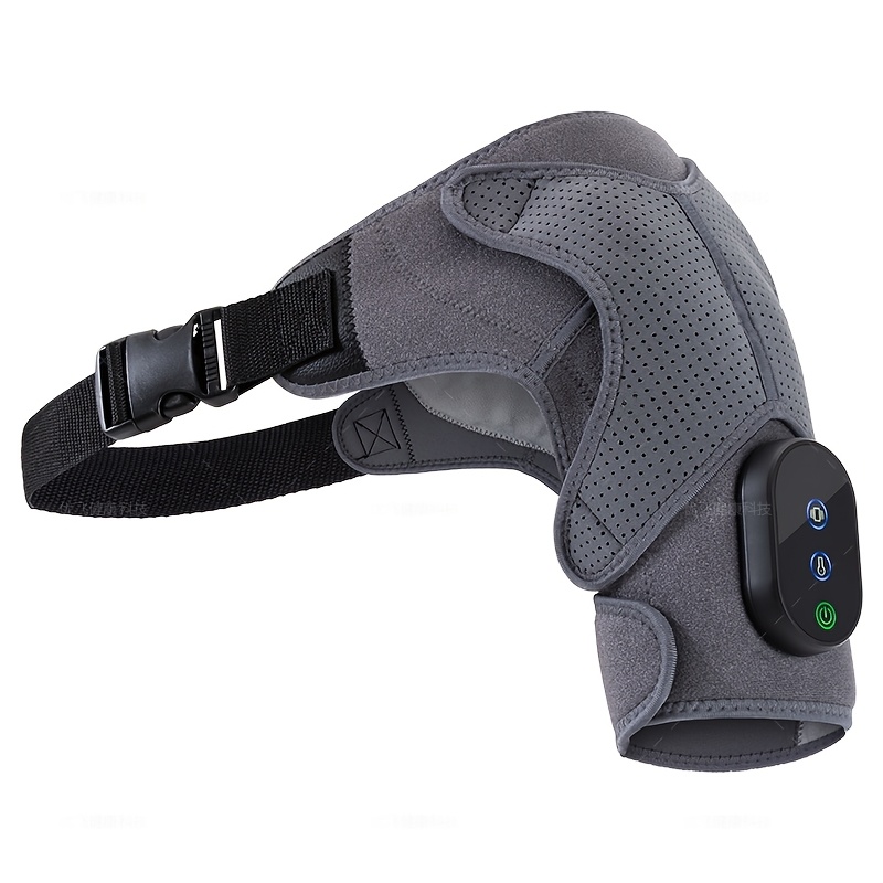 Heated Shoulder Massager, Portable Electric Massage, Massage Heated Wrap Braces for Left Right Shoulder, Temperature Settings, LED Display