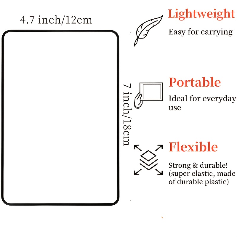 1pc Ultra-Thin 3X Magnifying Glass, Transparent Card Design - Portable for Easy Reading of Small Text on Maps, Books & Documents - Ideal for Seniors and Students - Battery Not Required