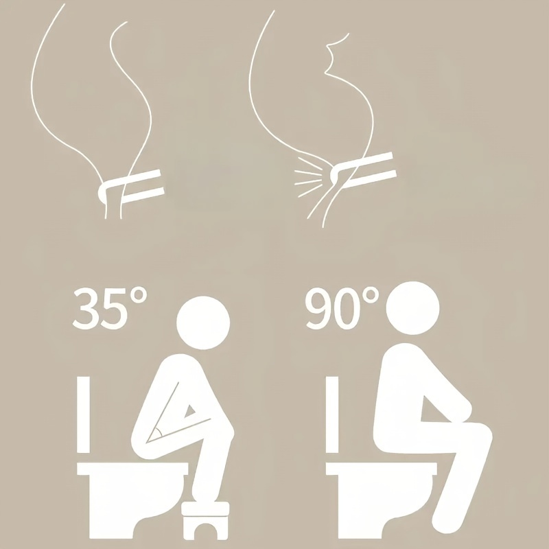 1pc Ergonomic Folding Footstool - Durable Plastic Construction, Space-Saving Design, Non-Slip Pads, Comfortable 35-Degree Angle - Essential for Use in Bathrooms And Toilets