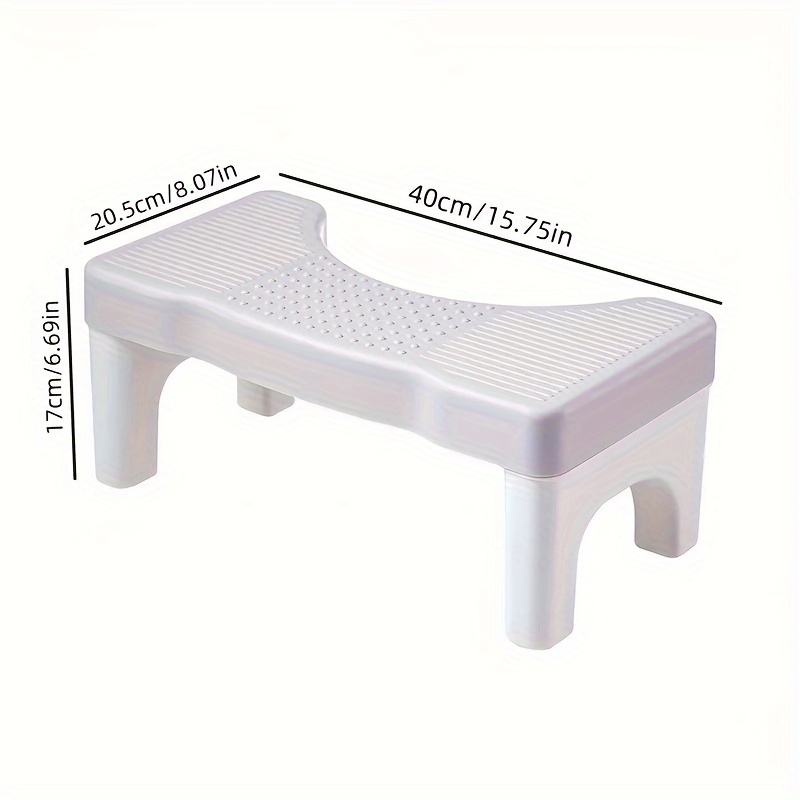 1pc Ergonomic Folding Footstool - Durable Plastic Construction, Space-Saving Design, Non-Slip Pads, Comfortable 35-Degree Angle - Essential for Use in Bathrooms And Toilets