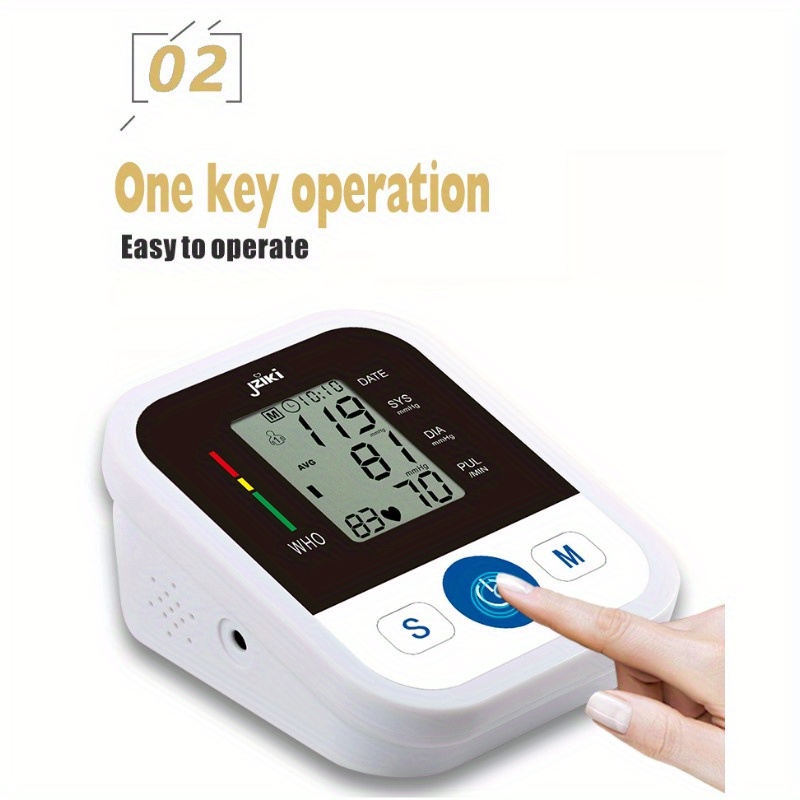 Upper Arm Blood Pressure Monitor Machine Kit. Smart Voice Broadcast Blood Pressure Cuff, 2 Users, 99 X 2 Sets Memory, with Large LCD Display Suitable for Family Parents to Use During Pregnancy, IP22