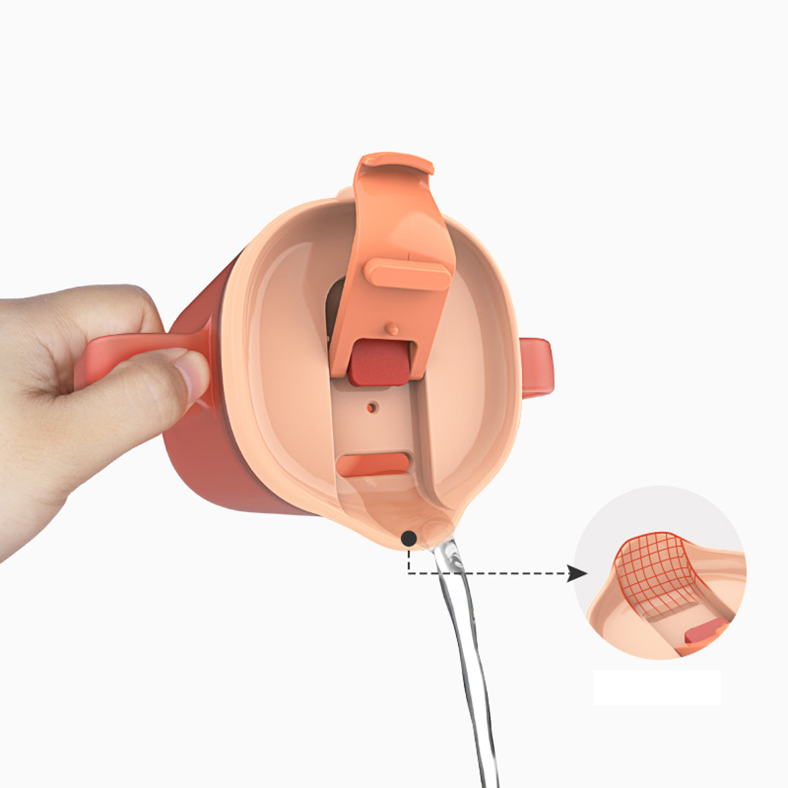 Double Handle Elderly Care Cup with Straw Dysphagia Regulating Cup