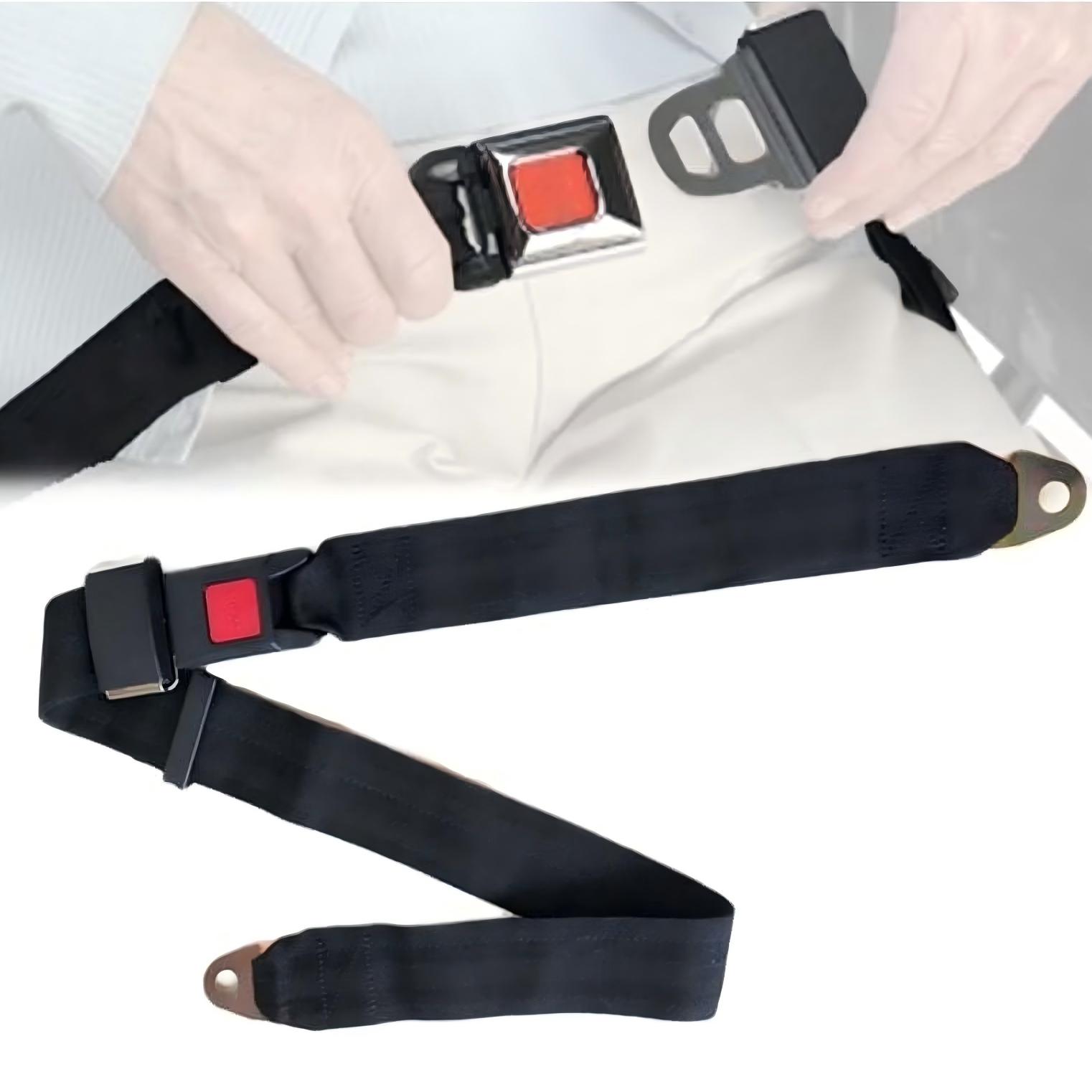 Universal Lap Seat Belt, High Quality Webbing Adjustable Safety Belt For Various Vehicles, 2 Pack With Easy Installation Screws