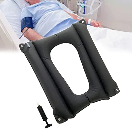 Bedridden Inflatable Cushion, Nursing Bedsore Square Pad for Elderly Disabled, Breathable for Pain-Relif for Wheelchair & Toilet Chair