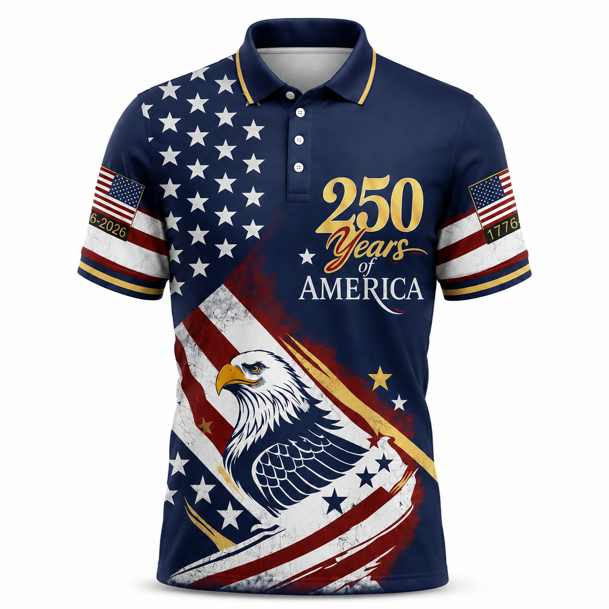 250 Years We The People Golf - USA 250th Anniversary Polo Shirt