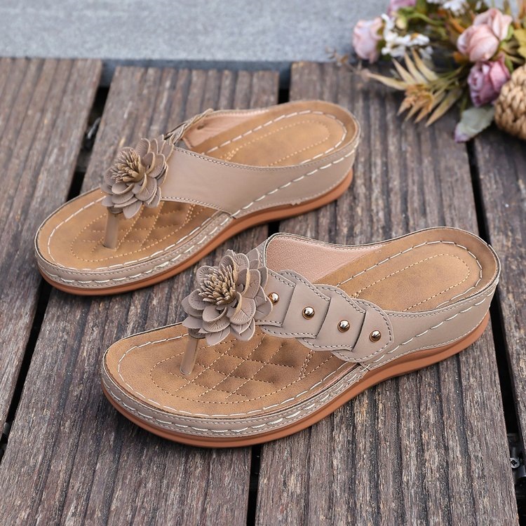 🔥Promotion 50% OFF - Women's Comfort Orthopedic Floral Wedge Sandals