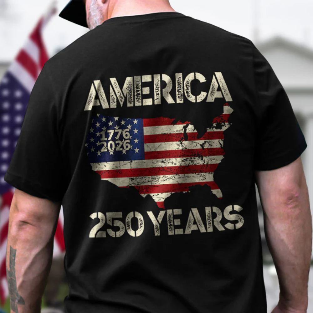 250 Years America Anniversary, 250th Independence Day, 4th of July Back Side Shirt