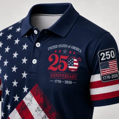250 Years We The People Golf - USA 250th Anniversary Polo Shirt