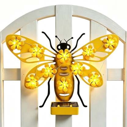 🎖️Solar Metal Art Wall Lights | Butterfly, Bee & Owl LED Decor