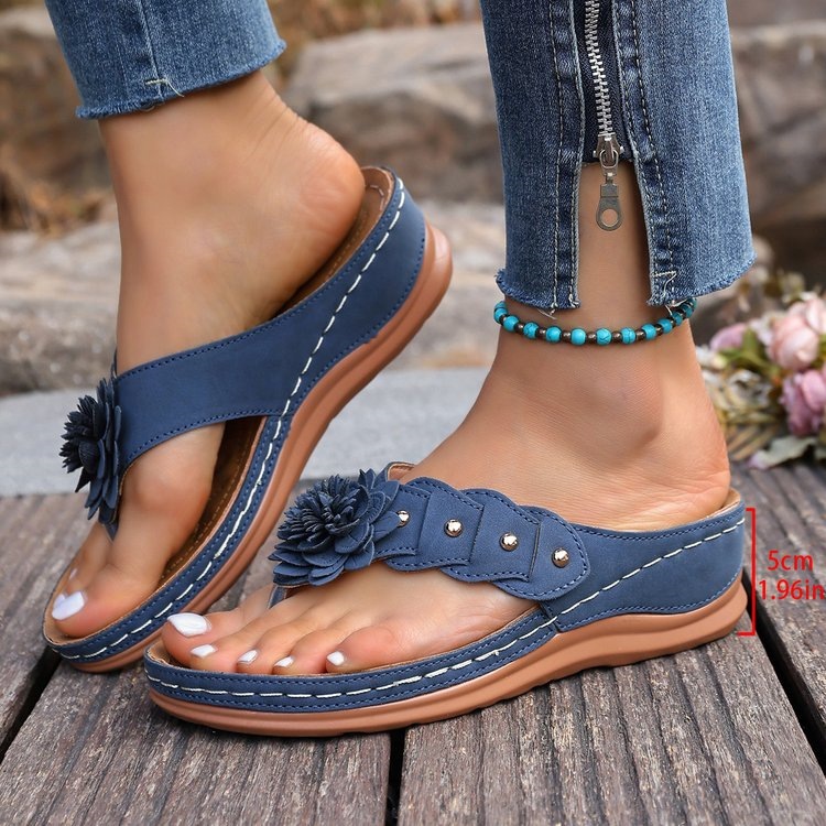 🔥Promotion 50% OFF - Women's Comfort Orthopedic Floral Wedge Sandals