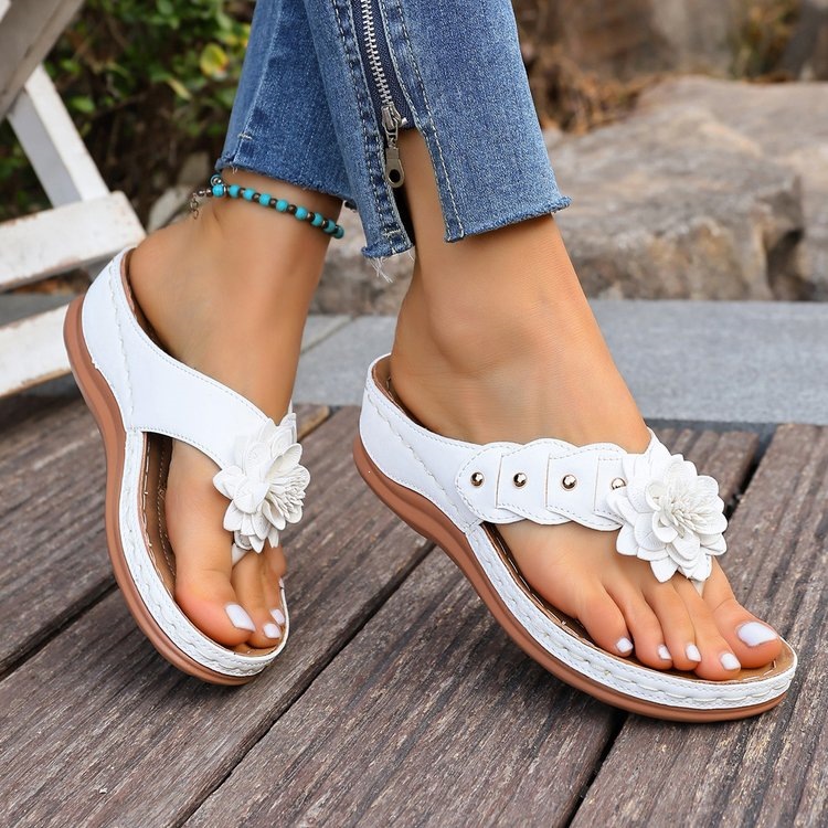 🔥Promotion 50% OFF - Women's Comfort Orthopedic Floral Wedge Sandals