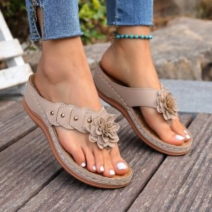 🔥Promotion 50% OFF - Women's Comfort Orthopedic Floral Wedge Sandals