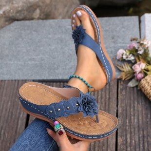 🔥Promotion 50% OFF - Women's Comfort Orthopedic Floral Wedge Sandals