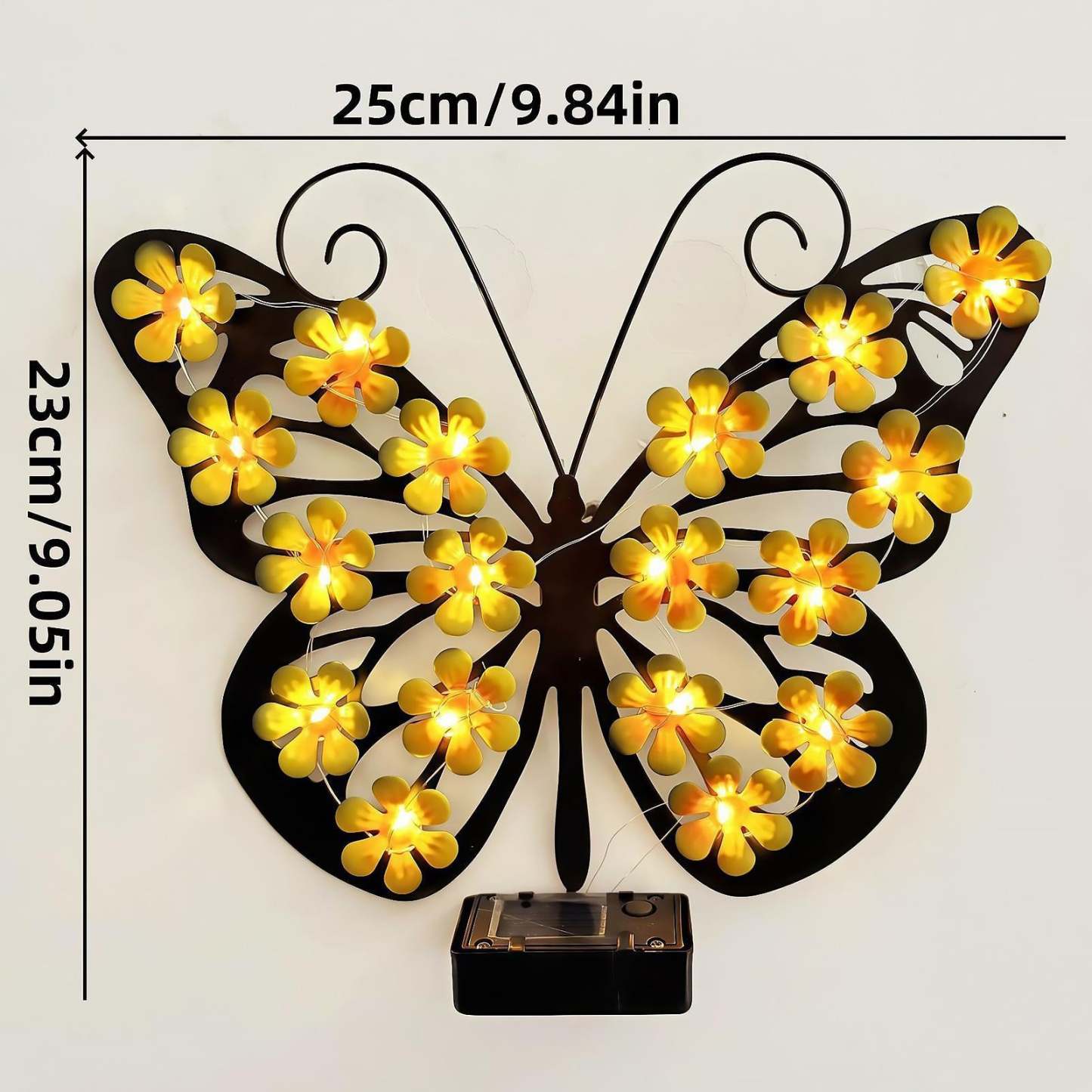 🎖️Solar Metal Art Wall Lights | Butterfly, Bee & Owl LED Decor
