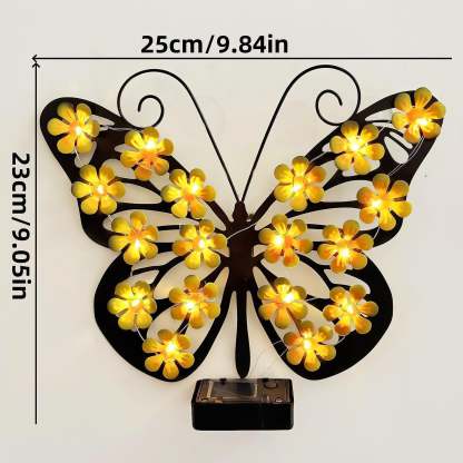 🎖️Solar Metal Art Wall Lights | Butterfly, Bee & Owl LED Decor