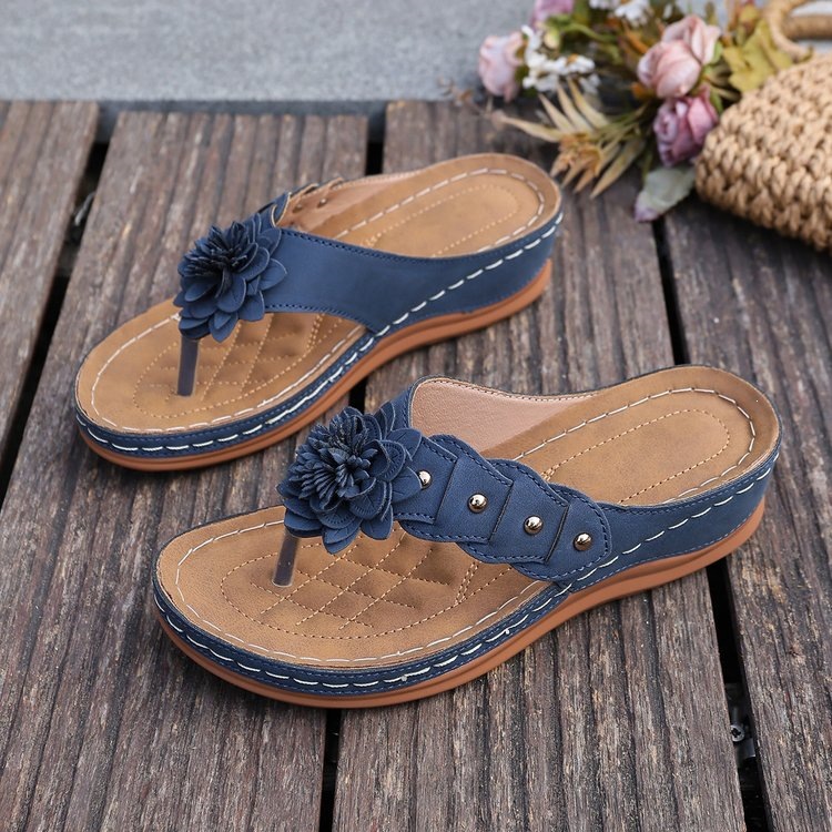🔥Promotion 50% OFF - Women's Comfort Orthopedic Floral Wedge Sandals