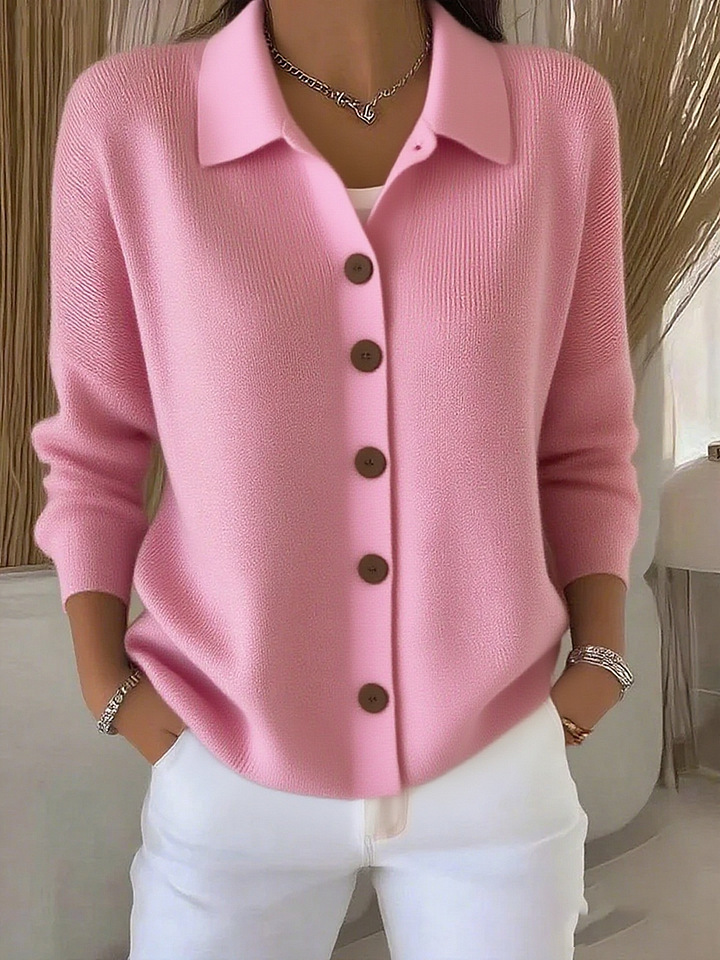 Clearance Sale🔥Women Cotton Plain Long Sleeve Comfy Casual Cardigan