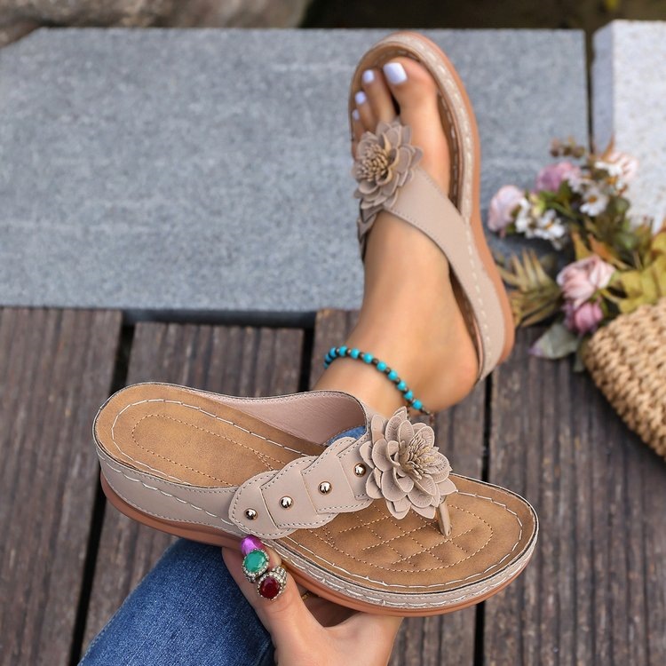 🔥Promotion 50% OFF - Women's Comfort Orthopedic Floral Wedge Sandals