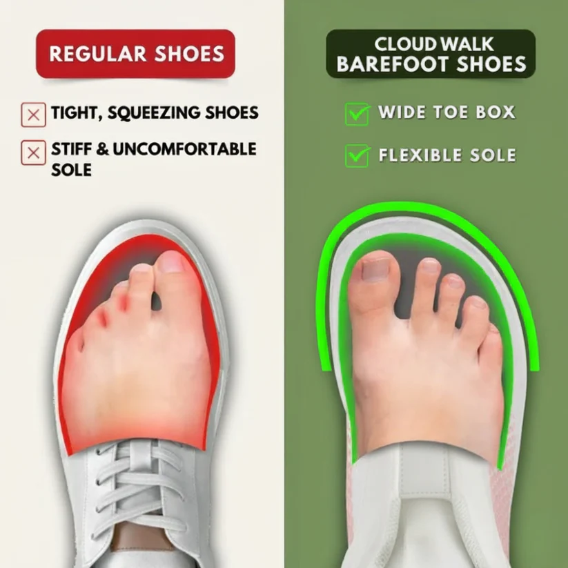 🔥50% OFF🔥 Comfortable Orthopedic Cloud Walk Wide Toe Box Shoes