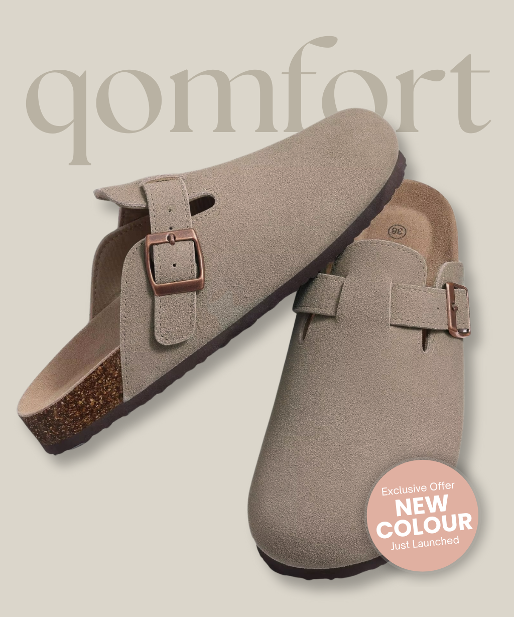 Genuine Suede Clogs by Qomfort