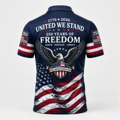 250 Years We The People Golf - USA 250th Anniversary Polo Shirt
