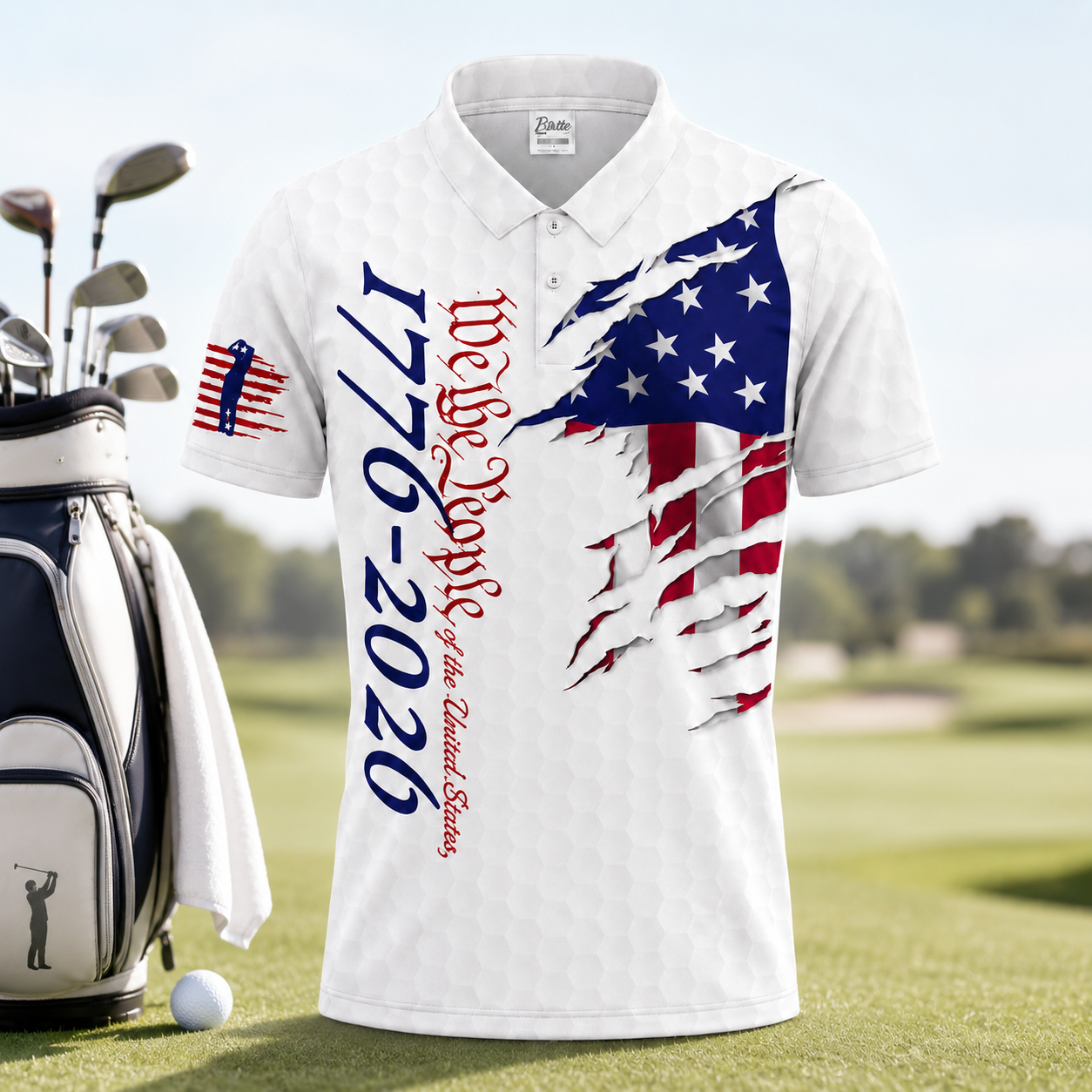 250 Years We The People Golf - USA 250th Anniversary Polo Shirt