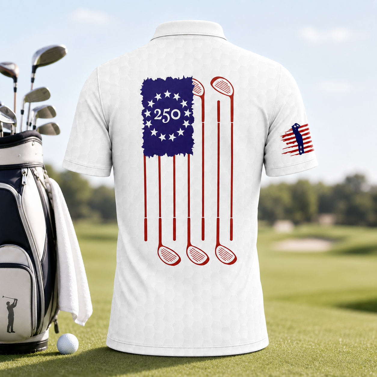 250 Years We The People Golf - USA 250th Anniversary Polo Shirt