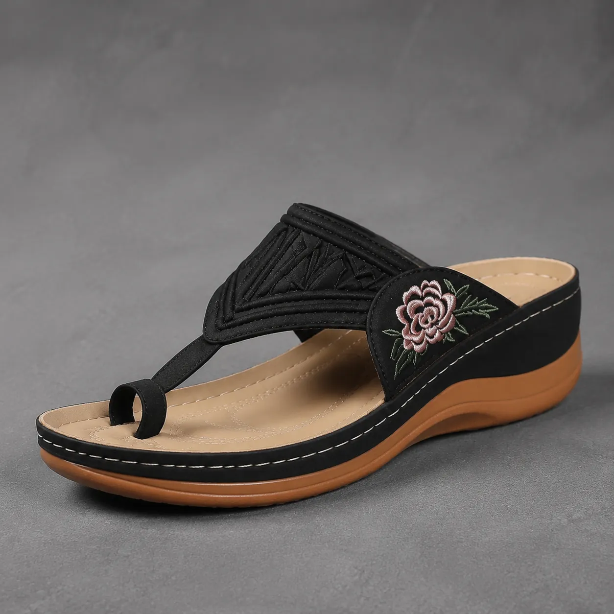 LAST DAY 70% OFF ✨ Women's Floral Embroidered Comfort Sandals