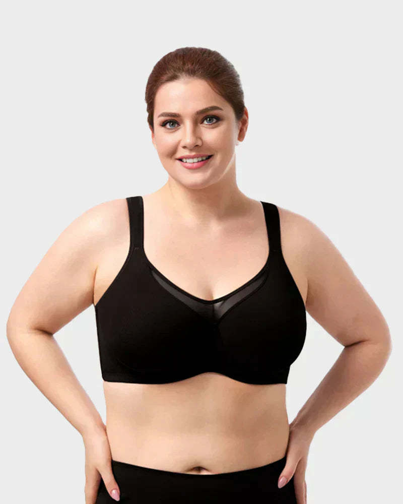 🏆 Last Day Special Price £9.99! 💐Women's Elegant Sheer Full Coverage Plus Size Bra