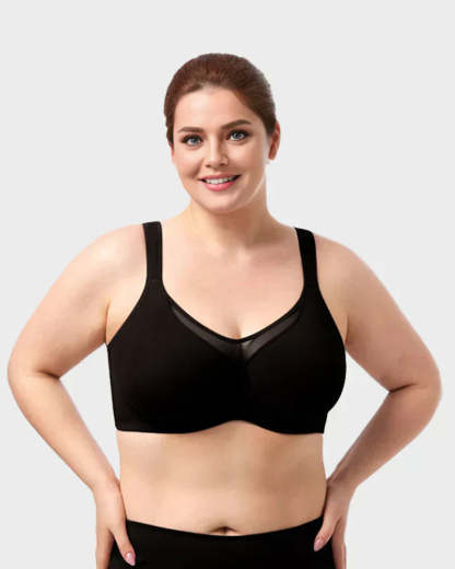 🏆 Last Day Special Price £9.99! 💐Women's Elegant Sheer Full Coverage Plus Size Bra