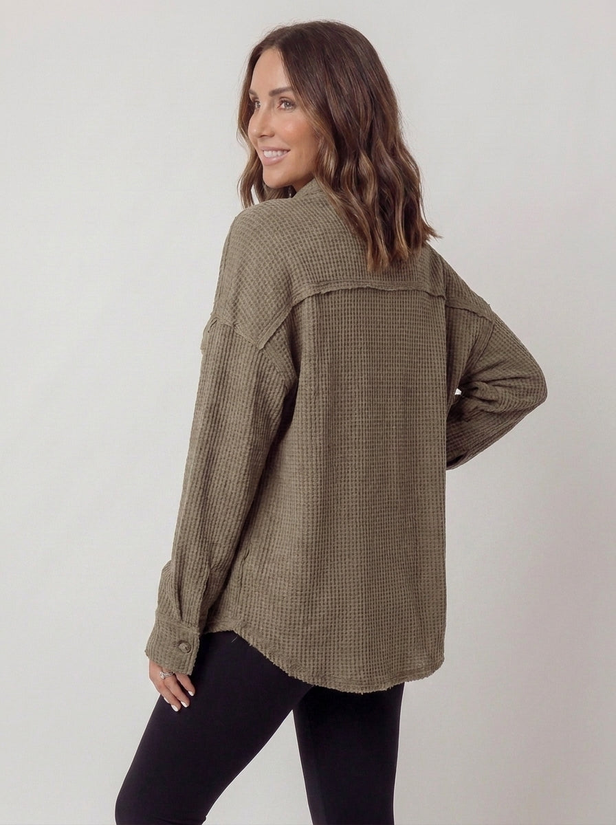 Waffle Knit Shacket