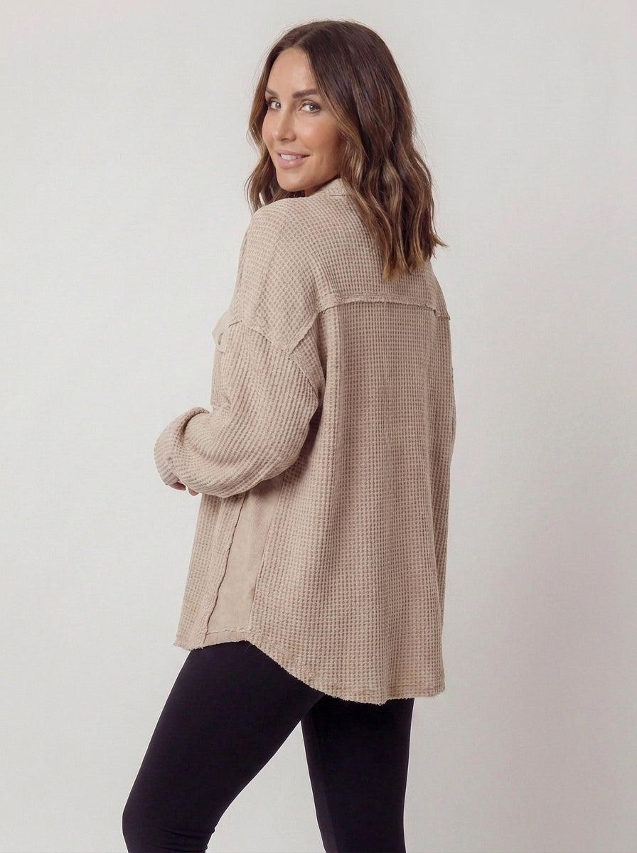 Waffle Knit Shacket
