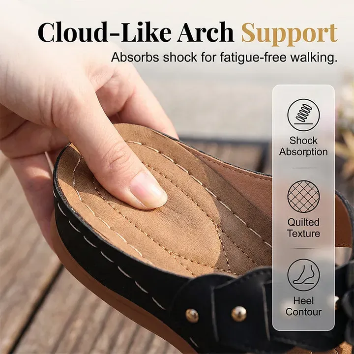 🔥Promotion 50% OFF - Women's Comfort Orthopedic Floral Wedge Sandals
