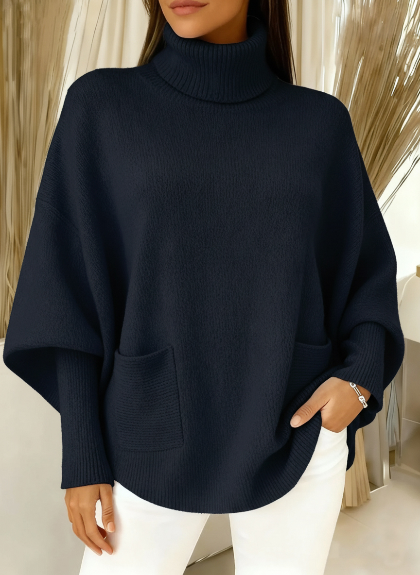 🎄 New Arrivals🔥Women's Fashionable Casual Solid-Color High-Neck Sweater