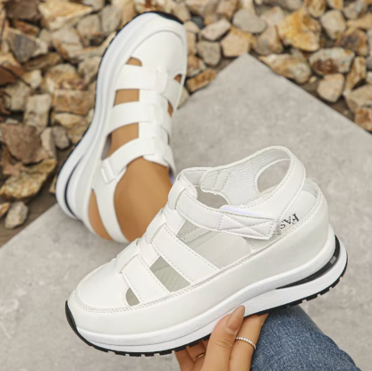 Women’s Soft Adjustable Sandals – Hook & Loop, Comfort Fit for Wide & Narrow Feet