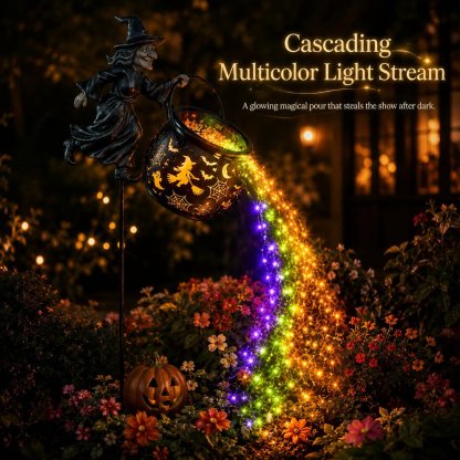 🔥Last Day 49% OFF🎃 Lichtgevende Halloween-heksenketel met heks🧙