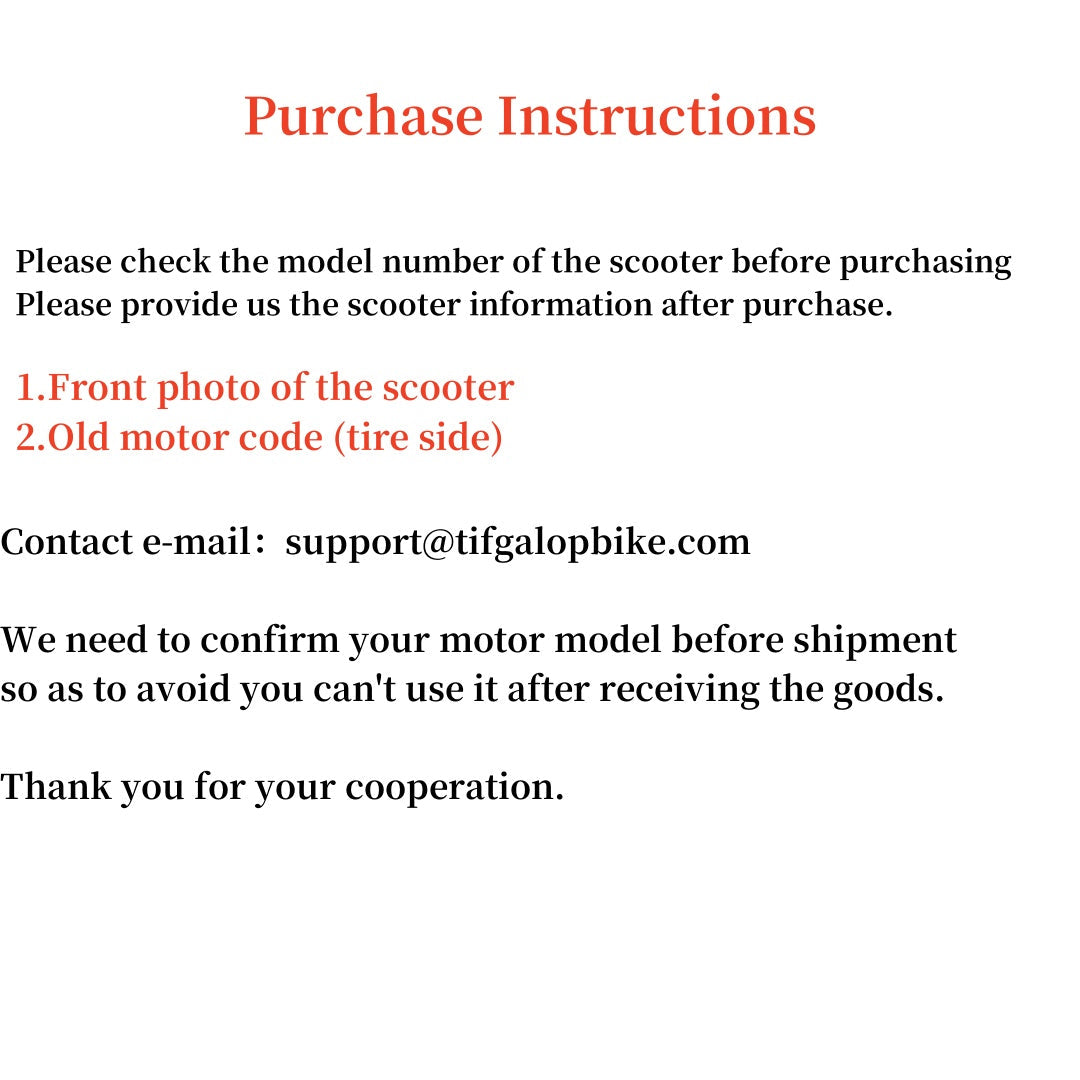 Tifgalop® Electric Scooter Motors for K8