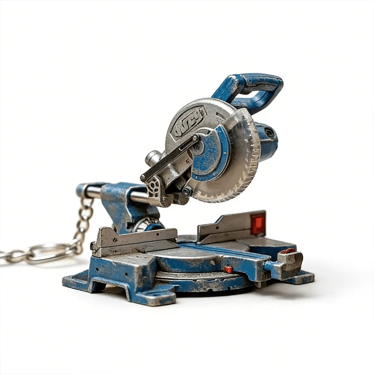 🛠️ 2-in-1 Mini Mitre Saw Keychain: Portable Cutting Tool + Collector's Item for Tool Enthusiasts