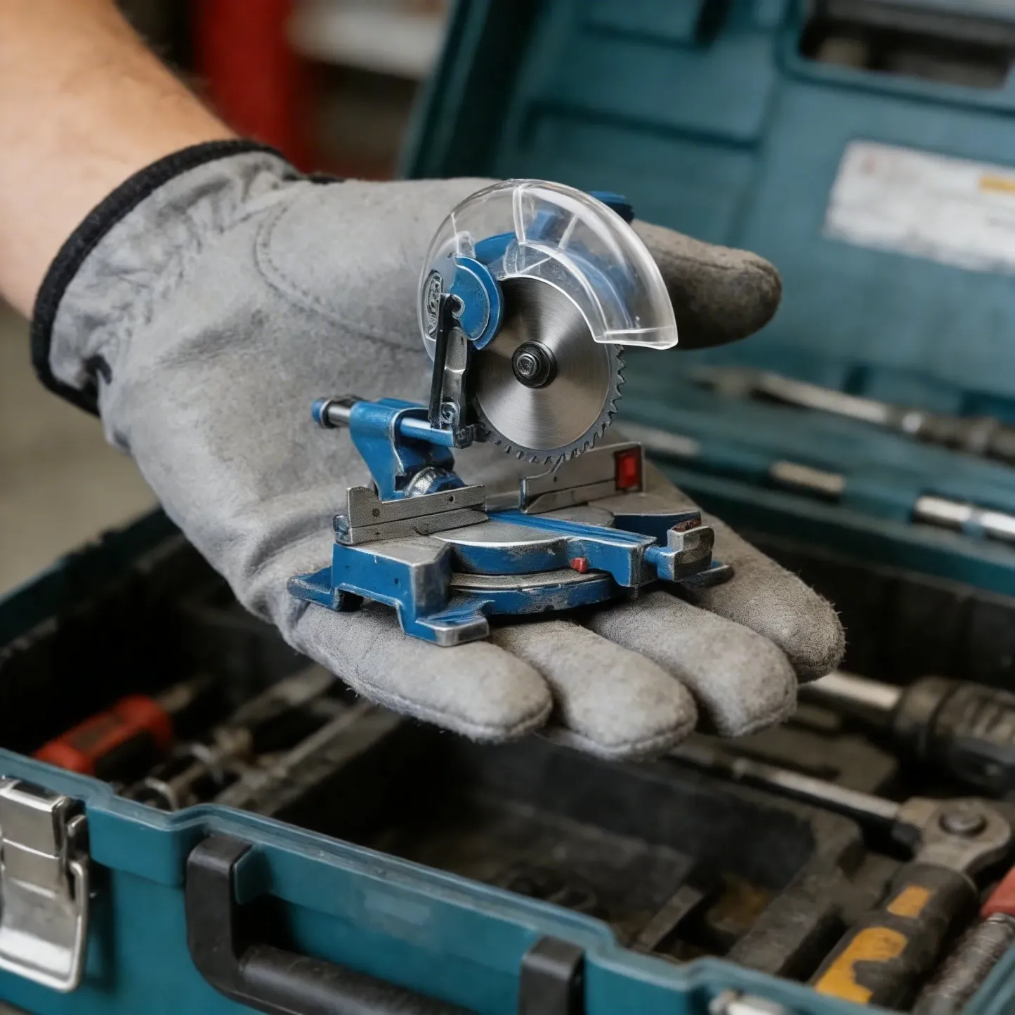 🛠️ 2-in-1 Mini Mitre Saw Keychain: Portable Cutting Tool + Collector's Item for Tool Enthusiasts